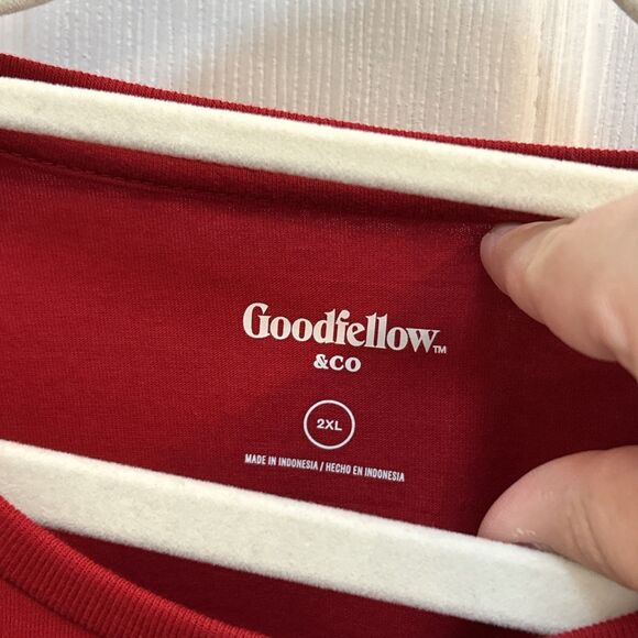 NWT Goodfellow & Co Men’s Short Sleeve Crew Neck  Size 2XL Red - Picture 3 of 16